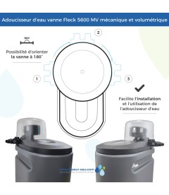 Adoucisseur d'eau Elégant 20L avec kit d'installation - Amaveo