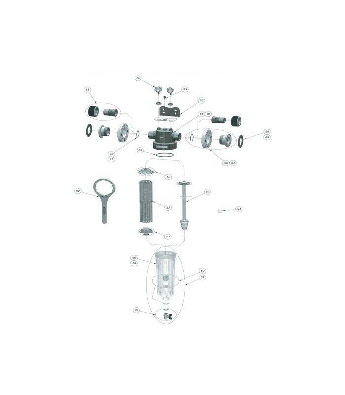 Tamis de filtration Cintropur pour NW500/650/800 - 1 micron - Adoucisseur  Eau